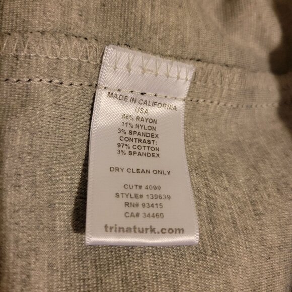 Trina‎ Turk M/L Black Gray Mosaic Print Sweatshirt Dress - Picture 6 of 6